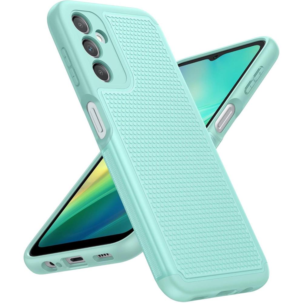 imageFNTCASE for Samsung Galaxy A25 Case Galaxy A25 5G Phone Case Dual Layer Protective Phone Cover Rugged Full Body Drop Protection Shockproof Phone Case BlackMint Green