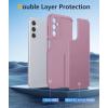 FNTCASE for Samsung Galaxy A25 Case: Galaxy A25 5G Phone Case Dual Layer Protective Phone Cover Rugged Full Body Drop Protection Shockproof Phone Case (Black)(Pink)