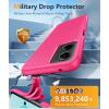 FNTCASE for Samsung Galaxy A25 Case: Galaxy A25 5G Phone Case Dual Layer Protective Phone Cover Rugged Full Body Drop Protection Shockproof Phone Case (Black)(Hot Pink)