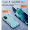 FNTCASE for Samsung Galaxy A25 Case: Galaxy A25 5G Phone Case Dual Layer Protective Phone Cover Rugged Full Body Drop Protection Shockproof Phone Case (Black)(Matte Mint Green)