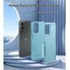 FNTCASE for Samsung Galaxy A25 Case: Galaxy A25 5G Phone Case Dual Layer Protective Phone Cover Rugged Full Body Drop Protection Shockproof Phone Case (Black)(Matte Mint Green)