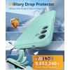 FNTCASE for Samsung Galaxy A25 Case: Galaxy A25 5G Phone Case Dual Layer Protective Phone Cover Rugged Full Body Drop Protection Shockproof Phone Case (Black)(Mint Green)