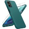 FNTCASE for Samsung Galaxy A25 Case: Galaxy A25 5G Phone Case Dual Layer Protective Phone Cover Rugged Full Body Drop Protection Shockproof Phone Case (Black)(Green)