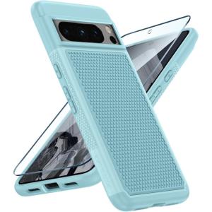 FNTCASE for Samsung Galaxy A25 Case: Galaxy A25 5G Phone Case Dual Layer Protective Phone Cover Rugged Full Body Drop Protection Shockproof Phone Case (Black)(Teal)
