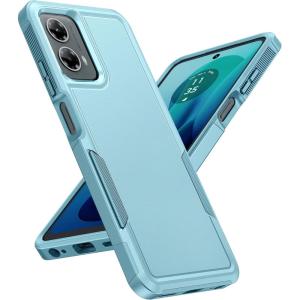 FNTCASE for Samsung Galaxy A25 Case: Galaxy A25 5G Phone Case Dual Layer Protective Phone Cover Rugged Full Body Drop Protection Shockproof Phone Case (Black)(Matte Mint Green)