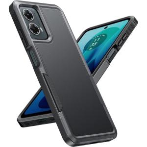 FNTCASE for Samsung Galaxy A25 Case: Galaxy A25 5G Phone Case Dual Layer Protective Phone Cover Rugged Full Body Drop Protection Shockproof Phone Case (Black)(Matte Black)