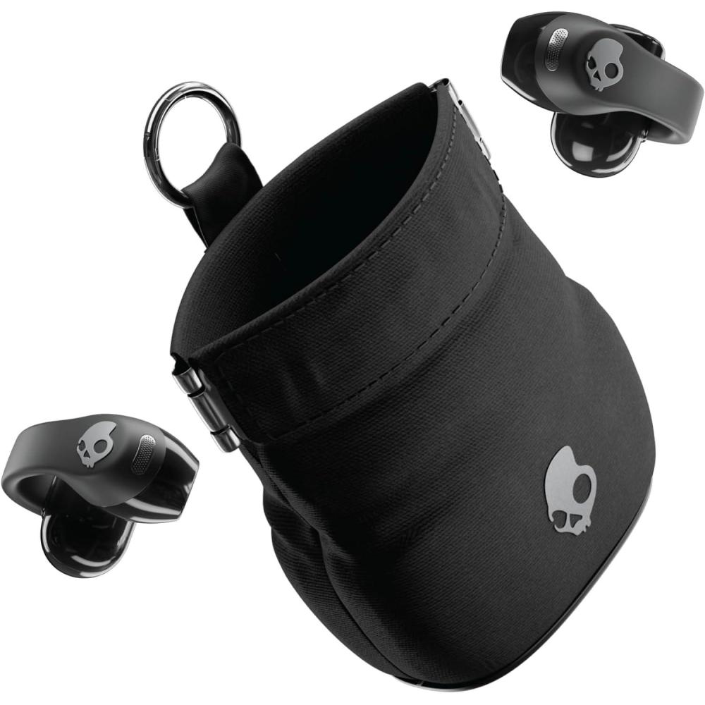 imageSkullcandy Push 720 Open Wireless Open Ear Bluetooth Earbuds Headphones Waterproof ClipOn Lightweight Design 30 Hours Battery Wireless Charging Pouch Microphone for iPhone Android  True BlackTrue Black