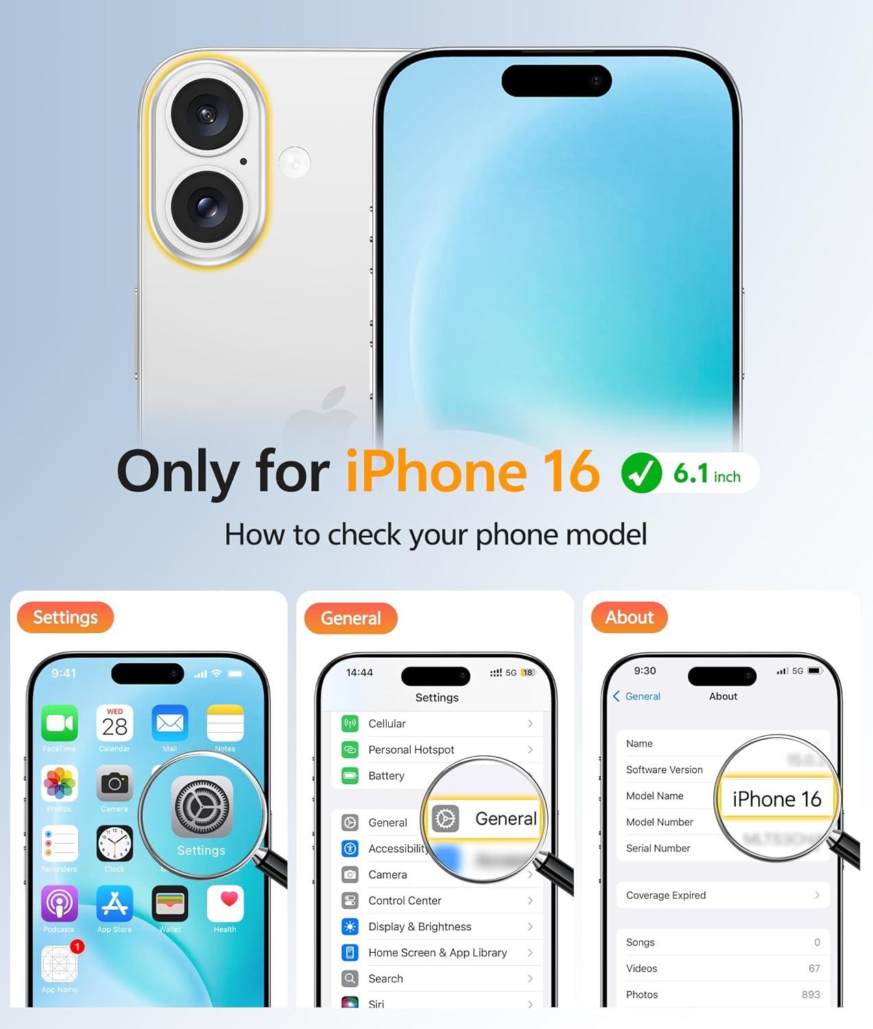 imageFNTCASE for iPhone 17 Case Compatible with Magsafe Translucent Matte Cases with Full Camera Protection Screen Protector Military Grade Shockproof Protective Phone Cover Light PurpleWhite