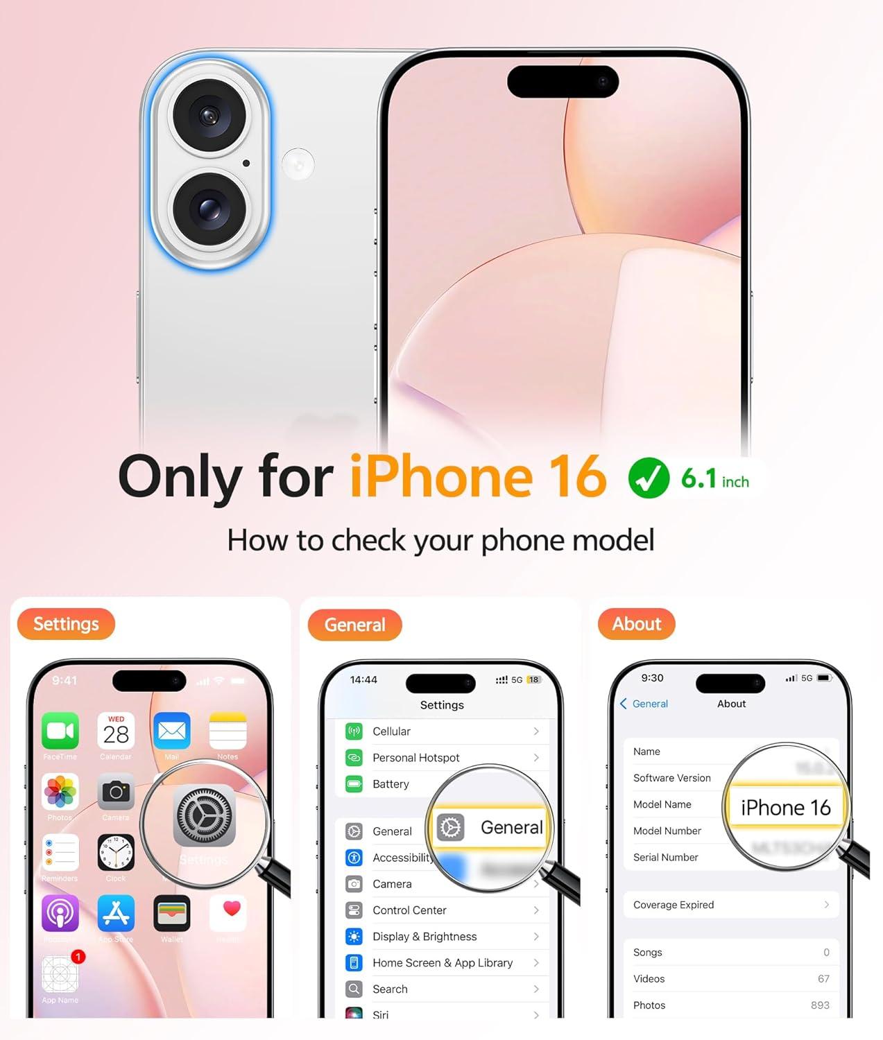 imageFNTCASE for iPhone 17 Case Compatible with Magsafe Translucent Matte Cases with Full Camera Protection Screen Protector Military Grade Shockproof Protective Phone Cover Light PurpleLight Pink