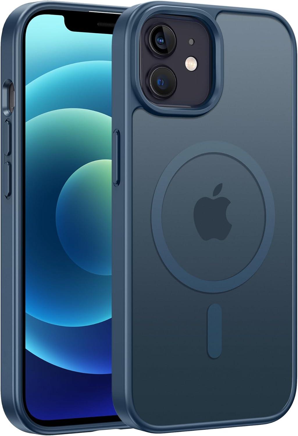 imageFNTCASE for iPhone 17 Case Compatible with Magsafe Translucent Matte Cases with Full Camera Protection Screen Protector Military Grade Shockproof Protective Phone Cover Light PurpleBlue