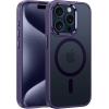 FNTCASE for iPhone 17 Case: [Compatible with Magsafe] Translucent Matte Cases with [Full Camera Protection] [Screen Protector] Military Grade Shockproof Protective Phone Cover – Light Purple(Purple)