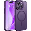 FNTCASE for iPhone 17 Case: [Compatible with Magsafe] Translucent Matte Cases with [Full Camera Protection] [Screen Protector] Military Grade Shockproof Protective Phone Cover – Light Purple(Purple)