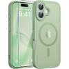 FNTCASE for iPhone 17 Case: [Compatible with Magsafe] Translucent Matte Cases with [Full Camera Protection] [Screen Protector] Military Grade Shockproof Protective Phone Cover – Light Purple(Light Moss)