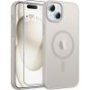 FNTCASE for iPhone 17 Case: [Compatible with Magsafe] Translucent Matte Cases with [Full Camera Protection] [Screen Protector] Military Grade Shockproof Protective Phone Cover – Light Purple(Off White)