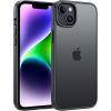 FNTCASE for iPhone 17 Case: [Compatible with Magsafe] Translucent Matte Cases with [Full Camera Protection] [Screen Protector] Military Grade Shockproof Protective Phone Cover – Light Purple(Black Matte)