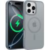 FNTCASE for iPhone 17 Case: [Compatible with Magsafe] Translucent Matte Cases with [Full Camera Protection] [Screen Protector] Military Grade Shockproof Protective Phone Cover – Light Purple(Gray)