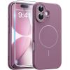 FNTCASE for iPhone 17 Case: [Compatible with Magsafe] Translucent Matte Cases with [Full Camera Protection] [Screen Protector] Military Grade Shockproof Protective Phone Cover – Light Purple(Full Purple)