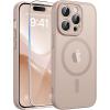 FNTCASE for iPhone 17 Case: [Compatible with Magsafe] Translucent Matte Cases with [Full Camera Protection] [Screen Protector] Military Grade Shockproof Protective Phone Cover – Light Purple(Desert Gold)