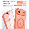 FNTCASE for iPhone 17 Case: [Compatible with Magsafe] Translucent Matte Cases with [Full Camera Protection] [Screen Protector] Military Grade Shockproof Protective Phone Cover – Light Purple(Orange)