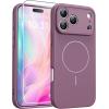 FNTCASE for iPhone 17 Case: [Compatible with Magsafe] Translucent Matte Cases with [Full Camera Protection] [Screen Protector] Military Grade Shockproof Protective Phone Cover – Light Purple(Full Purple)