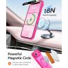 FNTCASE for iPhone 17 Case: [Compatible with Magsafe] Translucent Matte Cases with [Full Camera Protection] [Screen Protector] Military Grade Shockproof Protective Phone Cover – Light Purple(Hot Pink)