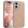 FNTCASE for iPhone 17 Case: [Compatible with Magsafe] Translucent Matte Cases with [Full Camera Protection] [Screen Protector] Military Grade Shockproof Protective Phone Cover – Light Purple(Full Gold)