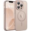 FNTCASE for iPhone 17 Case: [Compatible with Magsafe] Translucent Matte Cases with [Full Camera Protection] [Screen Protector] Military Grade Shockproof Protective Phone Cover – Light Purple(Desert Gold)