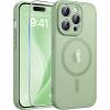 FNTCASE for iPhone 17 Case: [Compatible with Magsafe] Translucent Matte Cases with [Full Camera Protection] [Screen Protector] Military Grade Shockproof Protective Phone Cover – Light Purple(Light Moss)