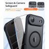 FNTCASE for iPhone 17 Case: [Compatible with Magsafe] Translucent Matte Cases with [Full Camera Protection] [Screen Protector] Military Grade Shockproof Protective Phone Cover – Light Purple(Black)
