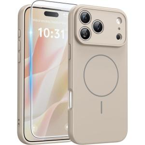 FNTCASE for iPhone 17 Case: [Compatible with Magsafe] Translucent Matte Cases with [Full Camera Protection] [Screen Protector] Military Grade Shockproof Protective Phone Cover – Light Purple(Full White)