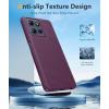 FNTCASE for Moto G-Power 2026 Case: Motorola Moto G Power 2025 Case Military Grade Drop Protection, 14ft Drop Tested, Screen Protector Included, Anti-Slip Textured, TPU Shockproof Phone Cover (Black)(Burgundy)