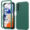 FNTCASE for Galaxy A16 5G Phone Case: [with Built-in Screen Protector] Protective Silicone Rugged Shockproof Phone Cover | Full Protection Dual Layer Samsung A 16 Cases – Black(Pine Green)