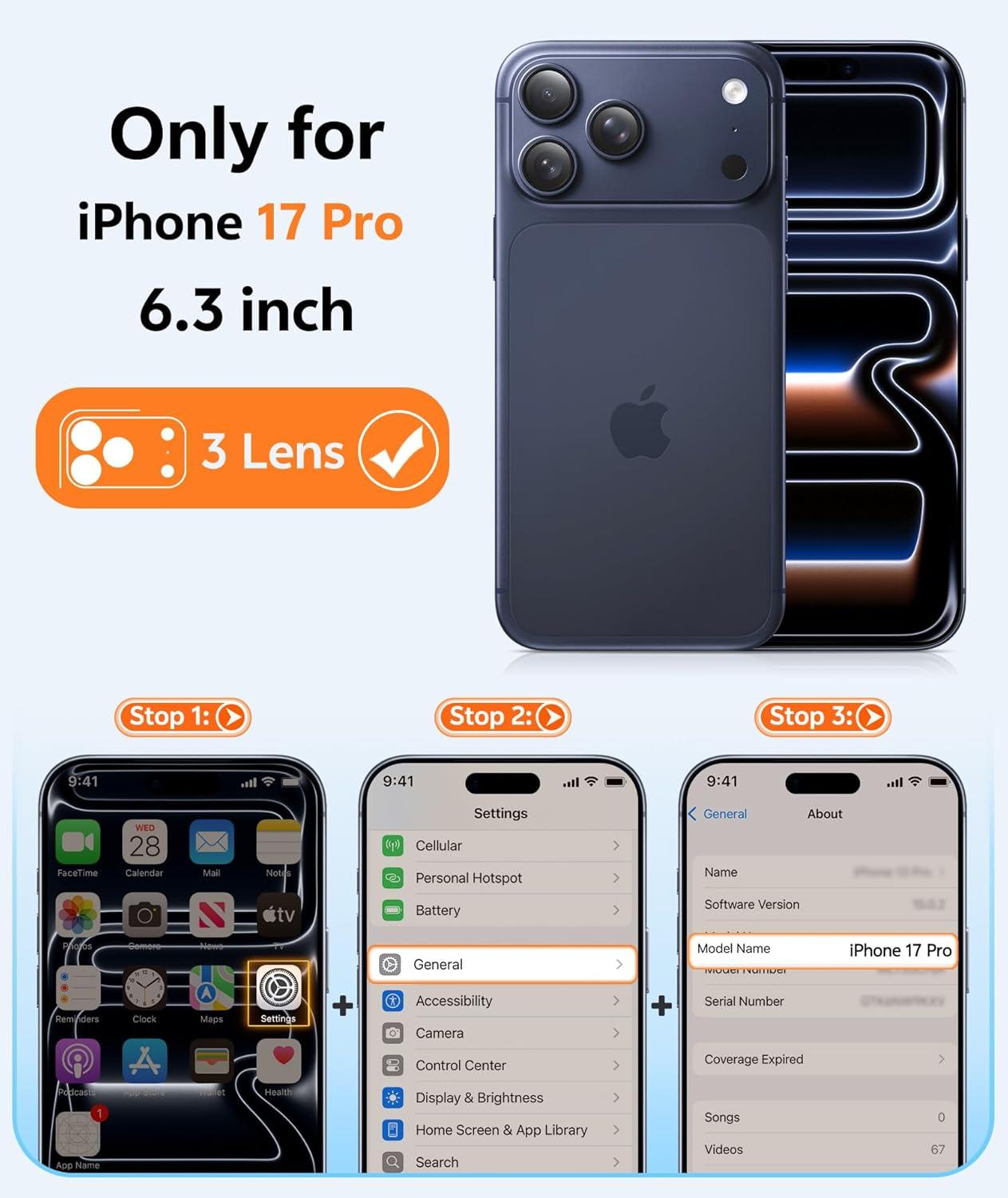 imageFNTCASE for iPhone 17 Pro Max Case Silver Compatible with Magsafe Magnetic Phone Cover with Screen Protector Military Grade Shockproof Protective DualTone Design for 17 ProMax 69 inchDeep Blue