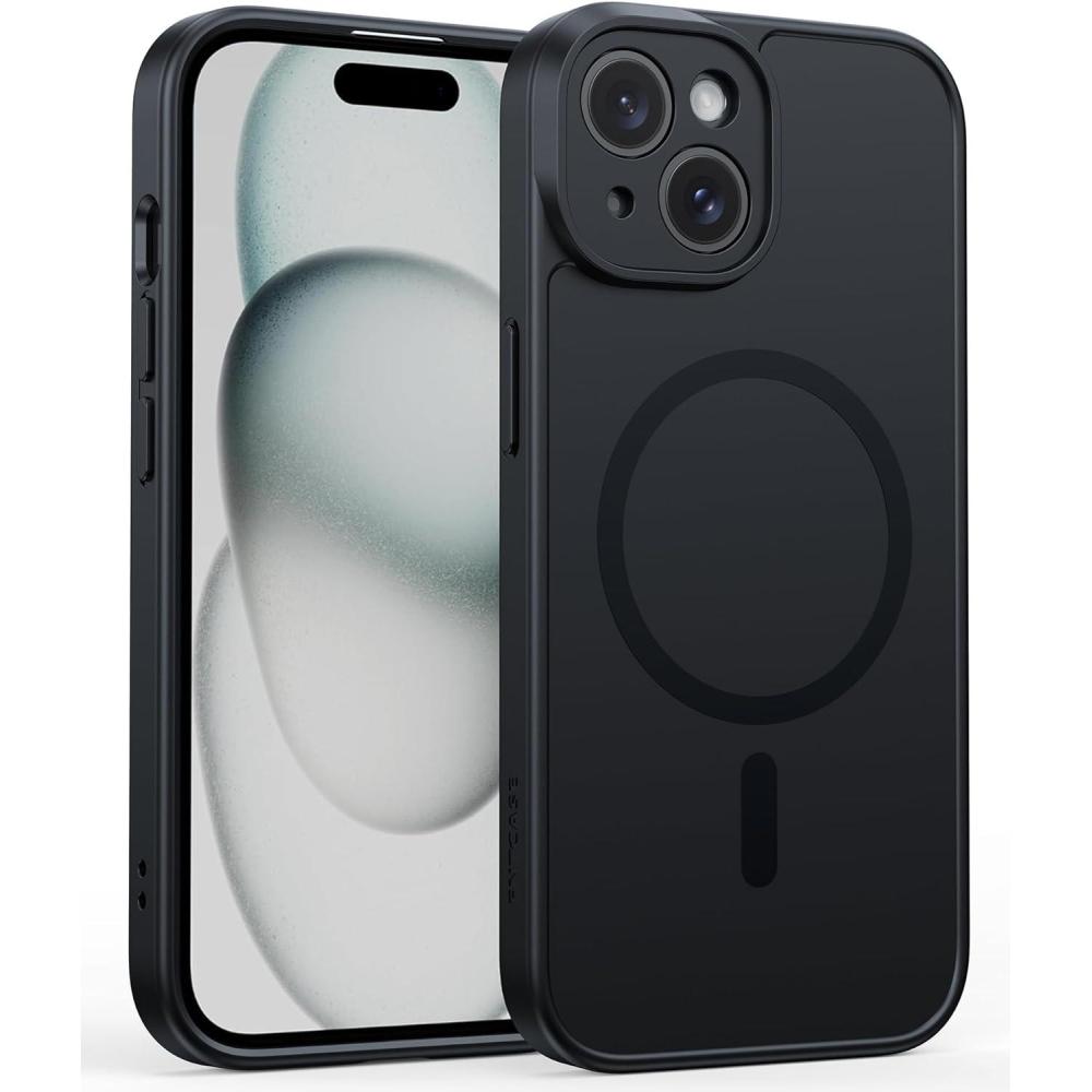 imageFNTCASE for iPhone 17 Pro Max Case Silver Compatible with Magsafe Magnetic Phone Cover with Screen Protector Military Grade Shockproof Protective DualTone Design for 17 ProMax 69 inchBlack