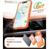FNTCASE for iPhone 17 Pro Max Case Silver: [Compatible with Magsafe] [Magnetic Phone Cover with Screen Protector] Military Grade Shockproof Protective Dual-Tone Design‌ for 17 ProMax, 6.9 inch(Cosmic Orange)