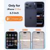 FNTCASE for iPhone 17 Pro Max Case Silver: [Compatible with Magsafe] [Magnetic Phone Cover with Screen Protector] Military Grade Shockproof Protective Dual-Tone Design‌ for 17 ProMax, 6.9 inch(Black)