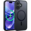 FNTCASE for iPhone 17 Pro Max Case Silver: [Compatible with Magsafe] [Magnetic Phone Cover with Screen Protector] Military Grade Shockproof Protective Dual-Tone Design‌ for 17 ProMax, 6.9 inch(Black)