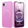 FNTCASE for iPhone 17 Pro Max Case Silver: [Compatible with Magsafe] [Magnetic Phone Cover with Screen Protector] Military Grade Shockproof Protective Dual-Tone Design‌ for 17 ProMax, 6.9 inch(Pink)