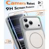 FNTCASE for iPhone 17 Pro Max Case Silver: [Compatible with Magsafe] [Magnetic Phone Cover with Screen Protector] Military Grade Shockproof Protective Dual-Tone Design‌ for 17 ProMax, 6.9 inch(Silver)