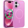 FNTCASE for iPhone 17 Pro Max Case Silver: [Compatible with Magsafe] [Magnetic Phone Cover with Screen Protector] Military Grade Shockproof Protective Dual-Tone Design‌ for 17 ProMax, 6.9 inch(Pink)