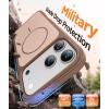 FNTCASE for iPhone 17 Pro Max Case Silver: [Compatible with Magsafe] [Magnetic Phone Cover with Screen Protector] Military Grade Shockproof Protective Dual-Tone Design‌ for 17 ProMax, 6.9 inch(Brown)