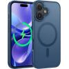 FNTCASE for iPhone 17 Pro Max Case Silver: [Compatible with Magsafe] [Magnetic Phone Cover with Screen Protector] Military Grade Shockproof Protective Dual-Tone Design‌ for 17 ProMax, 6.9 inch(Blue)
