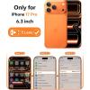 FNTCASE for iPhone 17 Pro Max Case Silver: [Compatible with Magsafe] [Magnetic Phone Cover with Screen Protector] Military Grade Shockproof Protective Dual-Tone Design‌ for 17 ProMax, 6.9 inch(Brown)