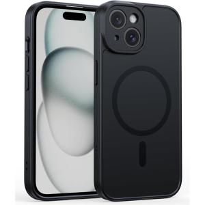FNTCASE for iPhone 17 Pro Max Case Silver: [Compatible with Magsafe] [Magnetic Phone Cover with Screen Protector] Military Grade Shockproof Protective Dual-Tone Design‌ for 17 ProMax, 6.9 inch(Black)