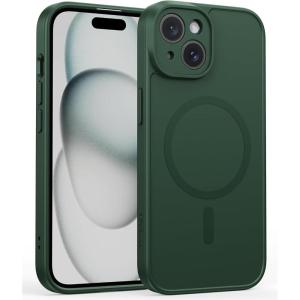 FNTCASE for iPhone 17 Pro Max Case Silver: [Compatible with Magsafe] [Magnetic Phone Cover with Screen Protector] Military Grade Shockproof Protective Dual-Tone Design‌ for 17 ProMax, 6.9 inch(Green)