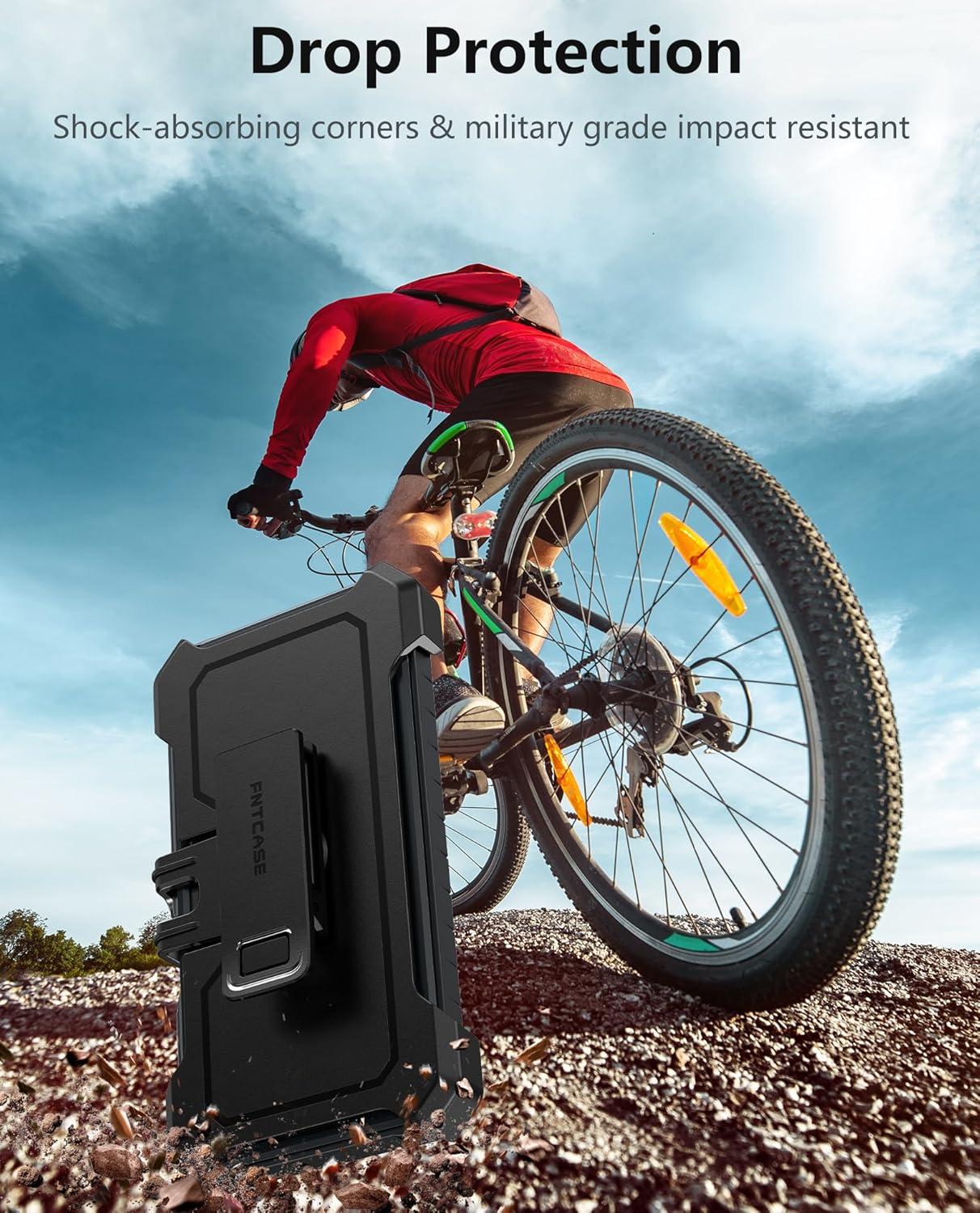 imageFNTCASE for Samsung Galaxy A155G Case Military Grade Drop Proof Protection Phone Cover with Kickstand Heavy Duty Rugged Full Body Protective Shockproof Matte Textured TPU Cases 65 Inch BlackTBlack