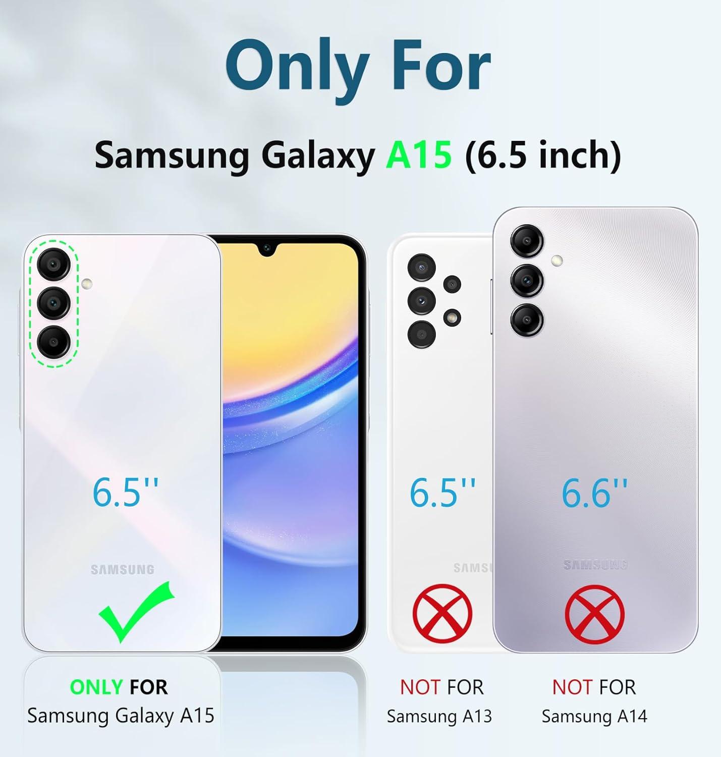 imageFNTCASE for Samsung Galaxy A155G Case Military Grade Drop Proof Protection Phone Cover with Kickstand Heavy Duty Rugged Full Body Protective Shockproof Matte Textured TPU Cases 65 Inch BlackTBlack