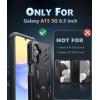 FNTCASE for Samsung Galaxy A15-5G Case: Military Grade Drop Proof Protection Phone Cover with Kickstand | Heavy Duty Rugged Full Body Protective Shockproof Matte Textured TPU Cases – 6.5 Inch (Black)(Black)