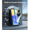 FNTCASE for Samsung Galaxy A15-5G Case: Military Grade Drop Proof Protection Phone Cover with Kickstand | Heavy Duty Rugged Full Body Protective Shockproof Matte Textured TPU Cases – 6.5 Inch (Black)(Blue)