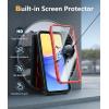 FNTCASE for Samsung Galaxy A15-5G Case: Military Grade Drop Proof Protection Phone Cover with Kickstand | Heavy Duty Rugged Full Body Protective Shockproof Matte Textured TPU Cases – 6.5 Inch (Black)(Red)